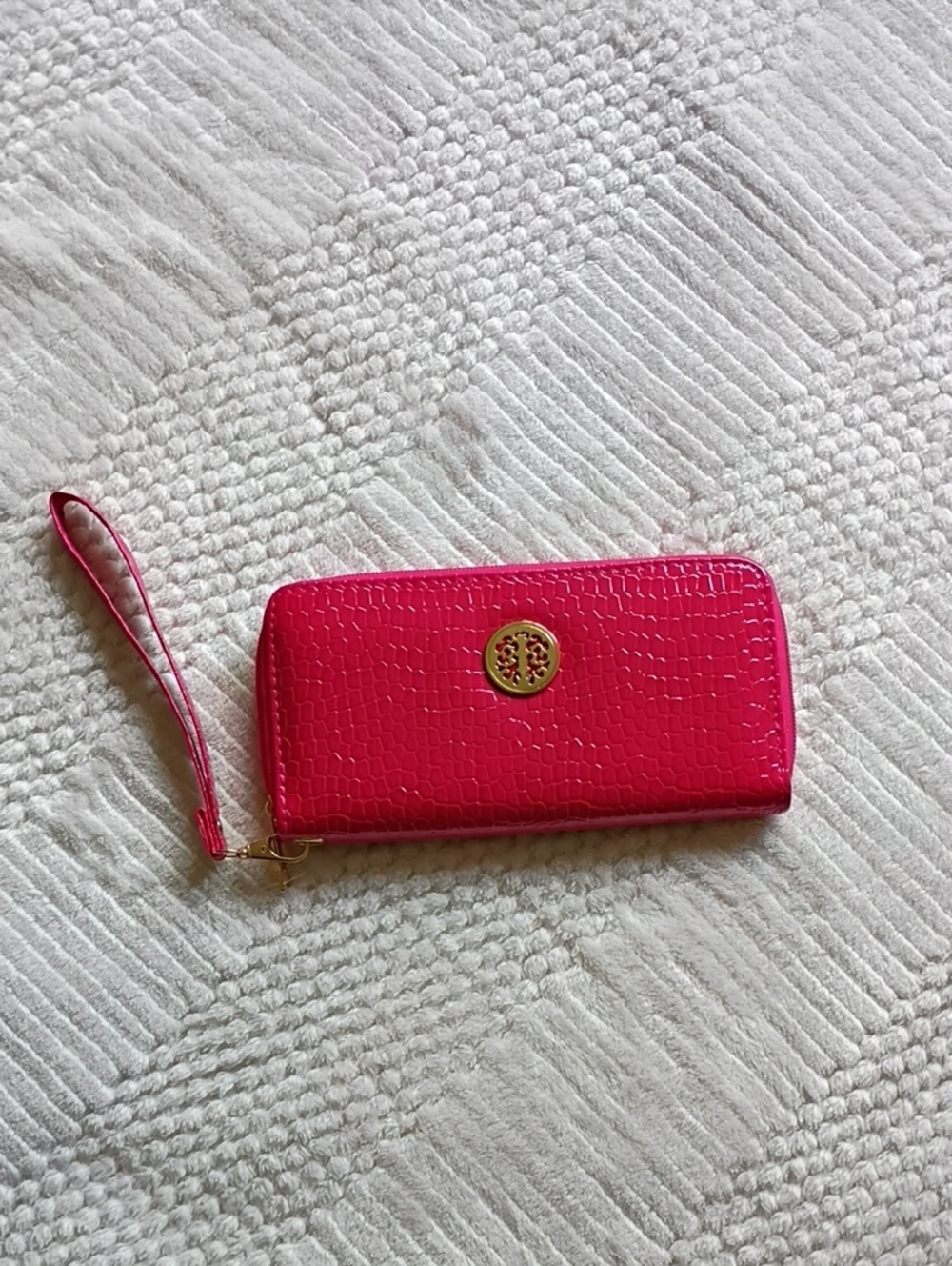 Bold Hot Pink Wristlet